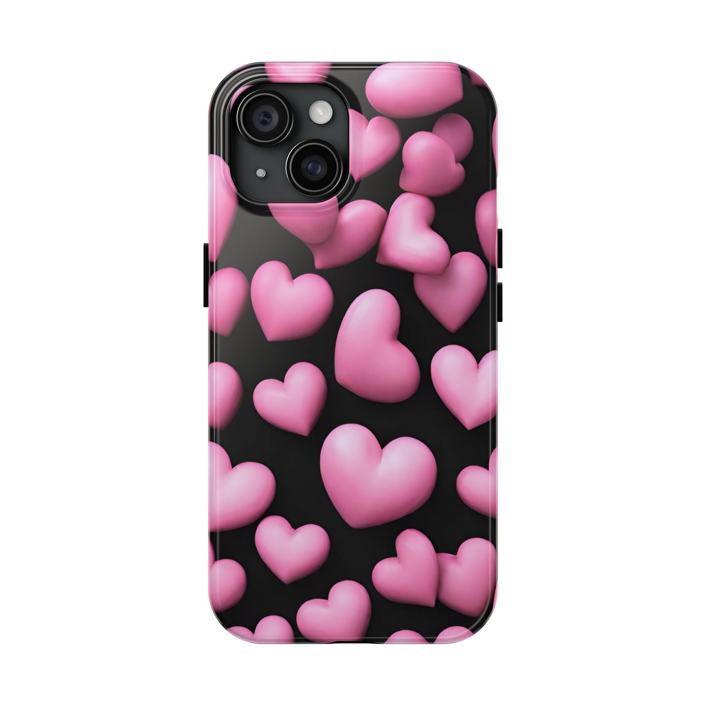 Pink bubble hearts-Valentines day iPhone case- Romantic & stylish design