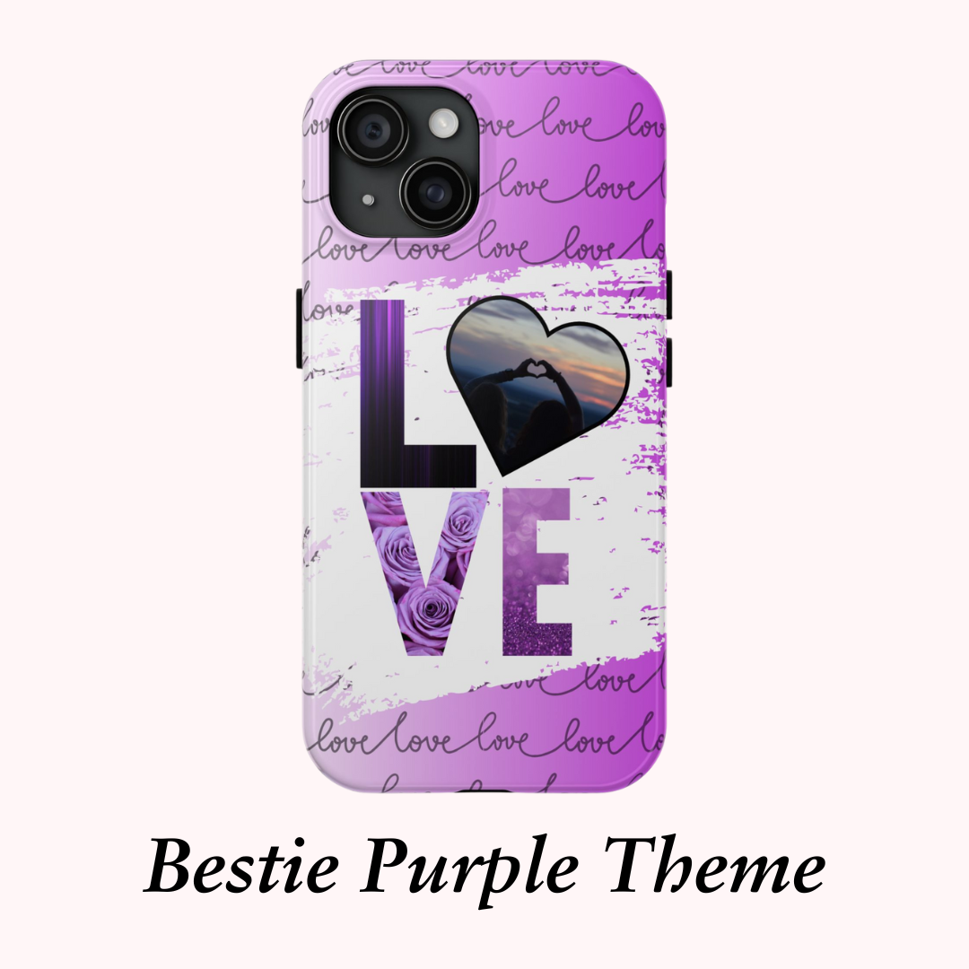 Personalized LOVE custom photo valentines style cute protective cover compatible with iPhone 15
