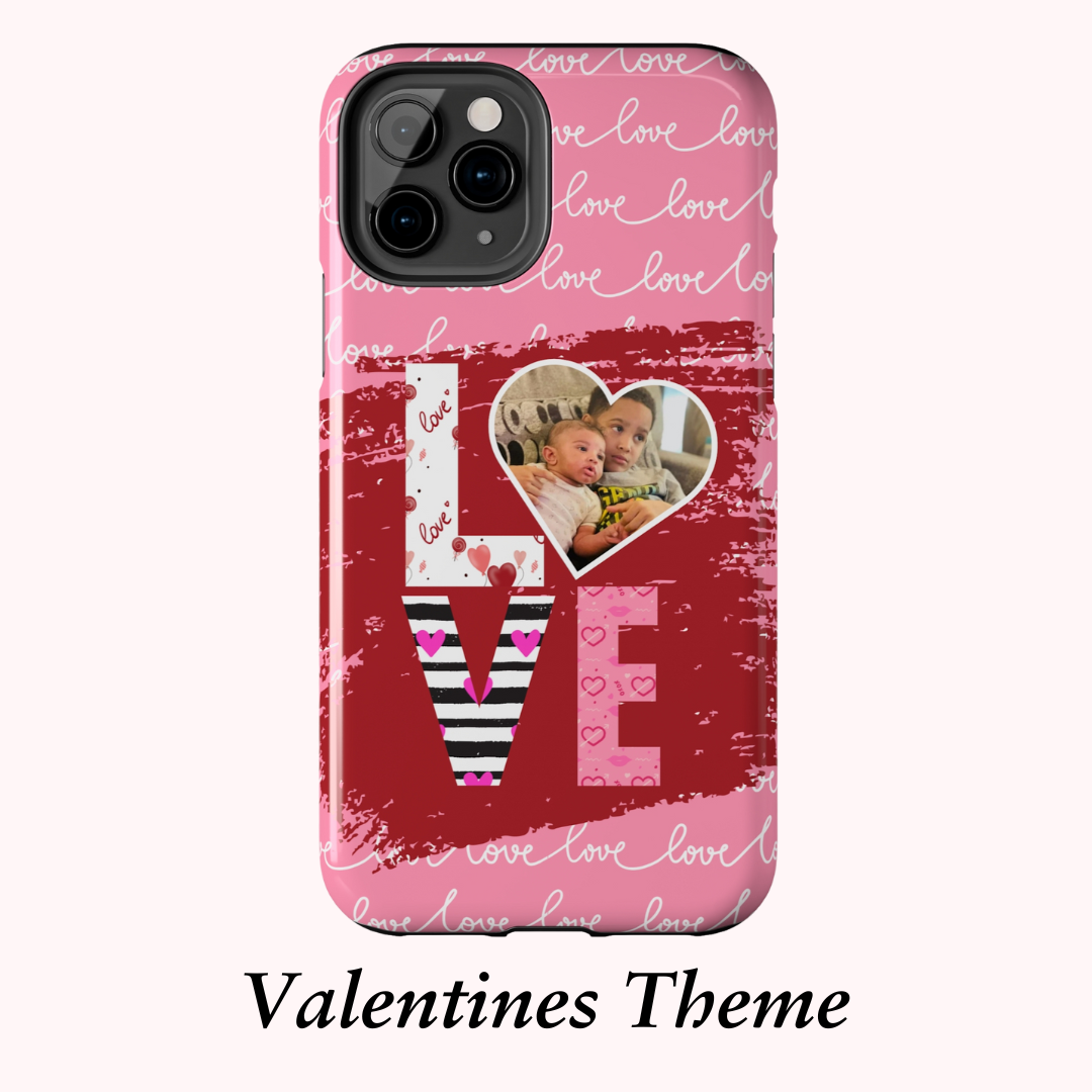 Personalized LOVE custom photo valentines style cute protective cover compatible with iPhone 15
