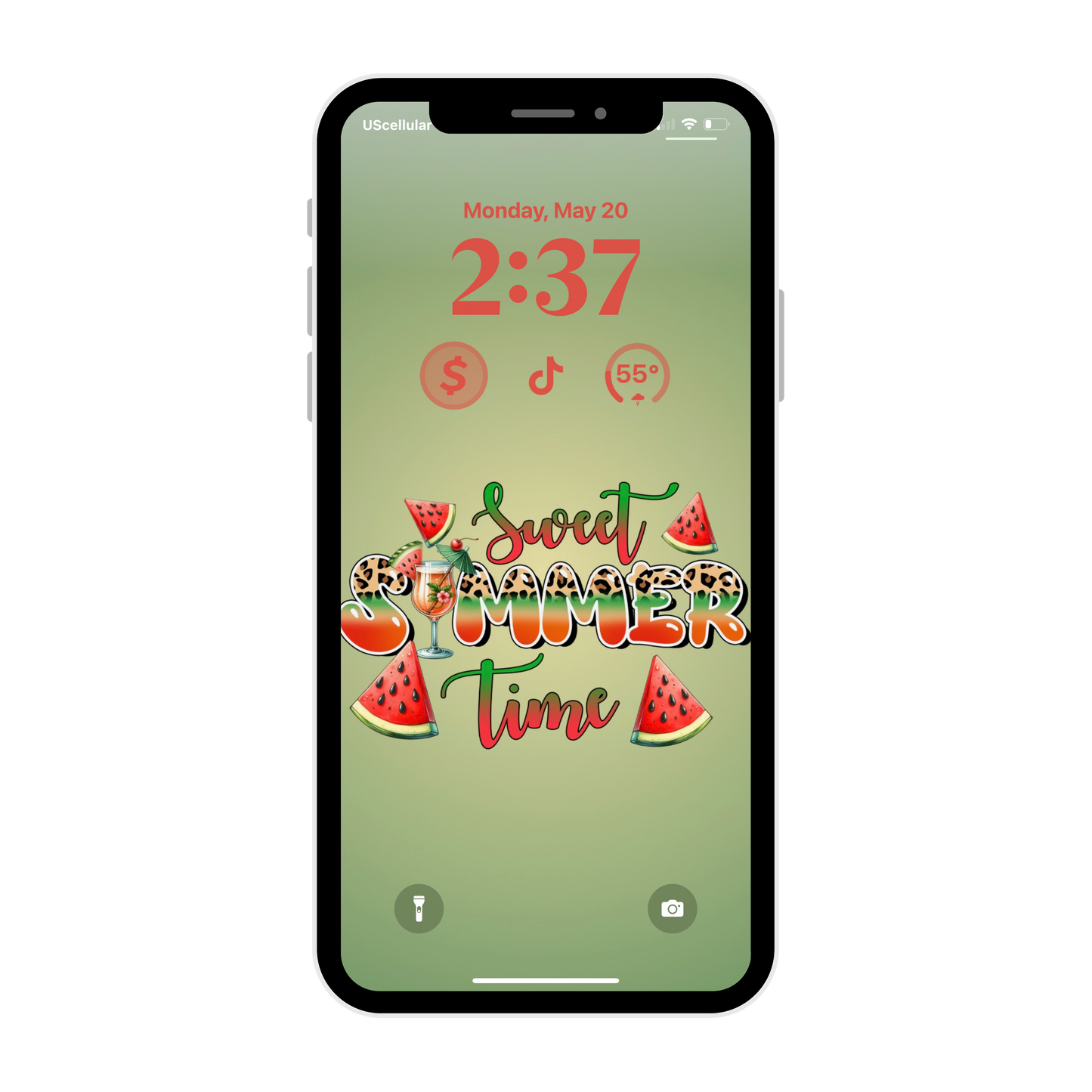 Sweet summer time phone wallpaper iPhone lock screen art digital download