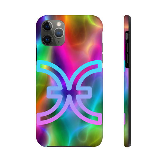 Rainbow art, pisces / Tough IPhone case/ Zodiac