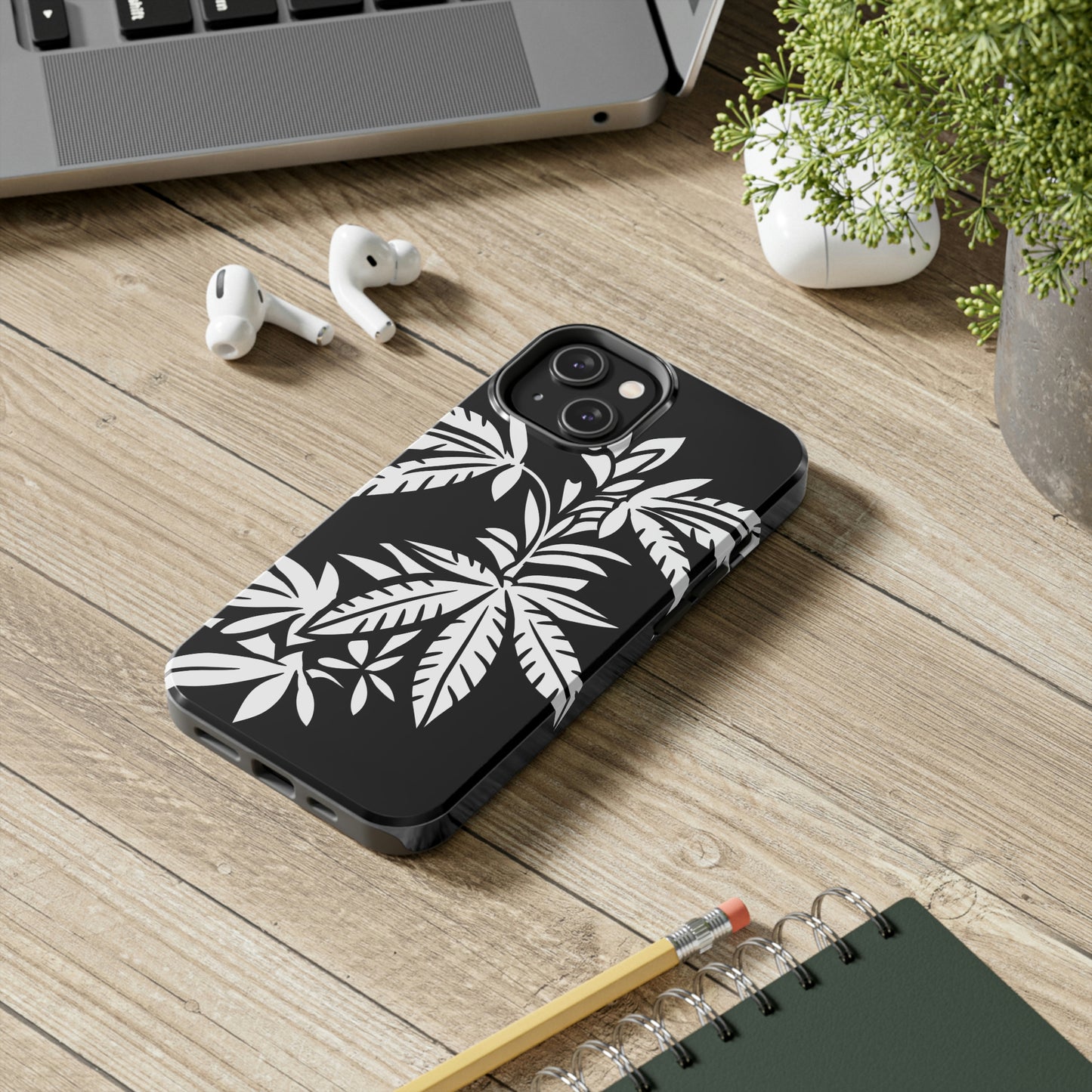 Black & white hemp designed IPhone case